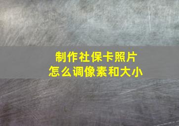 制作社保卡照片怎么调像素和大小