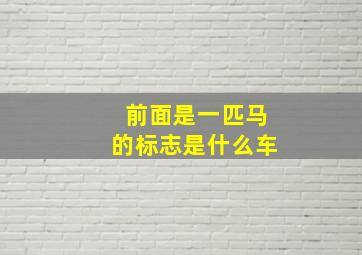 前面是一匹马的标志是什么车