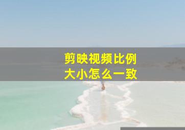 剪映视频比例大小怎么一致