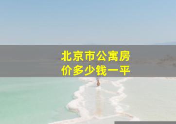 北京市公寓房价多少钱一平