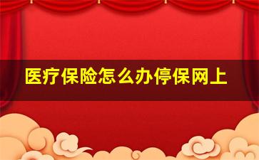 医疗保险怎么办停保网上