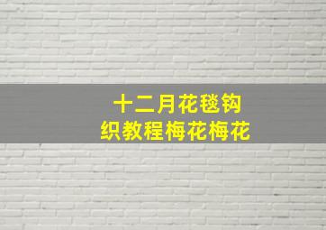 十二月花毯钩织教程梅花梅花