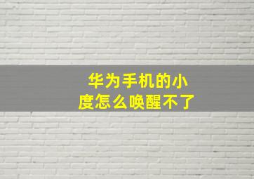 华为手机的小度怎么唤醒不了