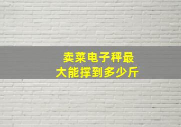 卖菜电子秤最大能撑到多少斤