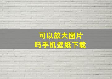 可以放大图片吗手机壁纸下载