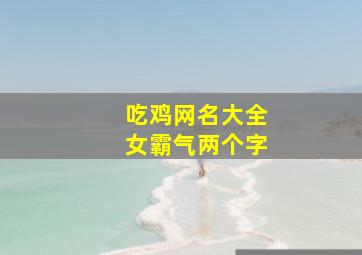 吃鸡网名大全女霸气两个字