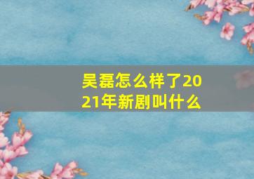 吴磊怎么样了2021年新剧叫什么