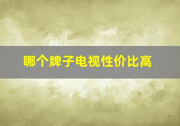 哪个牌子电视性价比高