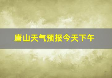 唐山天气预报今天下午