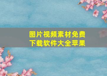 图片视频素材免费下载软件大全苹果