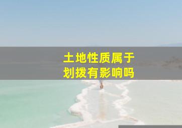 土地性质属于划拨有影响吗