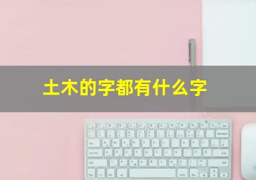 土木的字都有什么字