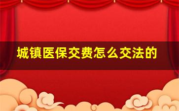 城镇医保交费怎么交法的