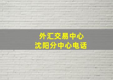 外汇交易中心沈阳分中心电话