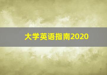 大学英语指南2020