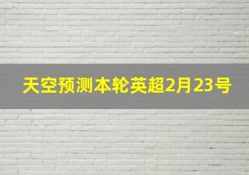 天空预测本轮英超2月23号