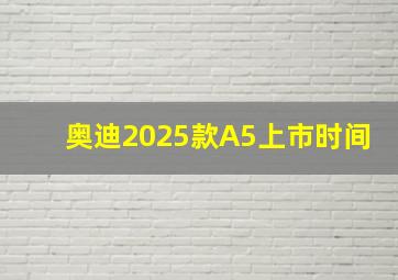 奥迪2025款A5上市时间