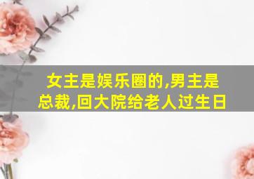 女主是娱乐圈的,男主是总裁,回大院给老人过生日