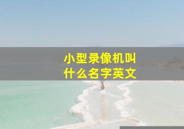 小型录像机叫什么名字英文