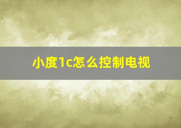 小度1c怎么控制电视