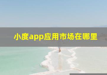 小度app应用市场在哪里