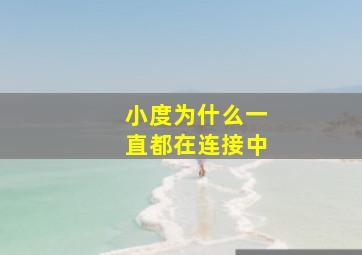 小度为什么一直都在连接中