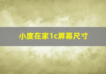 小度在家1c屏幕尺寸