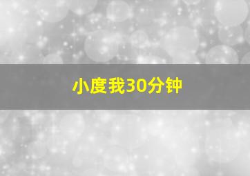 小度我30分钟