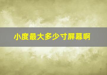 小度最大多少寸屏幕啊