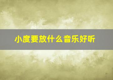 小度要放什么音乐好听