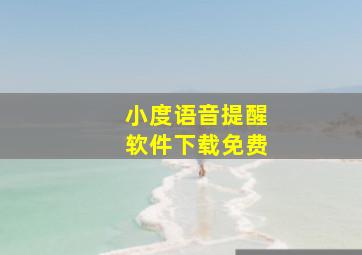 小度语音提醒软件下载免费