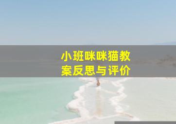 小班咪咪猫教案反思与评价