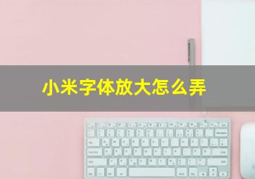 小米字体放大怎么弄