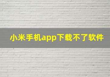 小米手机app下载不了软件