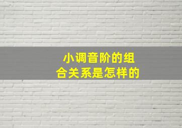 小调音阶的组合关系是怎样的