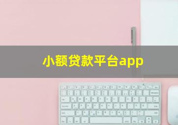 小额贷款平台app