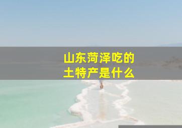 山东菏泽吃的土特产是什么