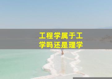 工程学属于工学吗还是理学