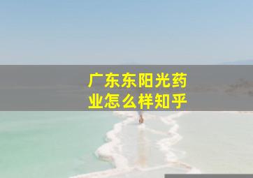 广东东阳光药业怎么样知乎