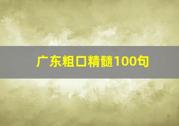 广东粗口精髓100句