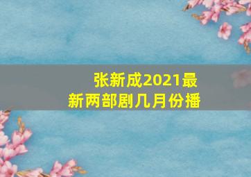 张新成2021最新两部剧几月份播