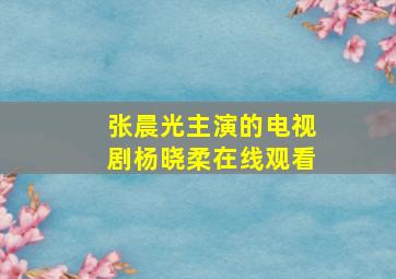 张晨光主演的电视剧杨晓柔在线观看