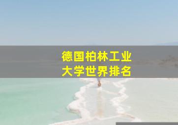 德国柏林工业大学世界排名