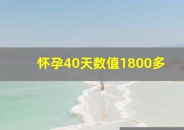 怀孕40天数值1800多