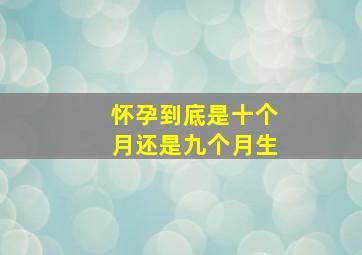 怀孕到底是十个月还是九个月生