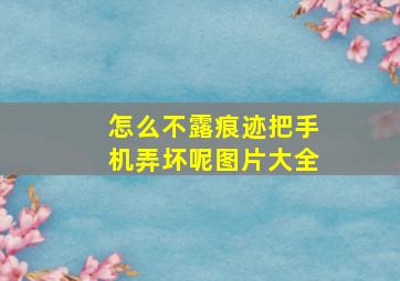 怎么不露痕迹把手机弄坏呢图片大全