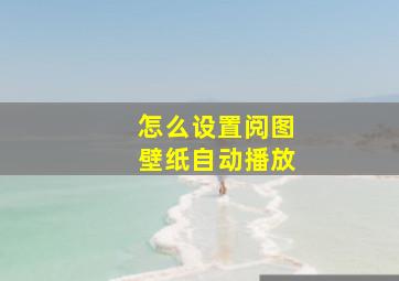 怎么设置阅图壁纸自动播放