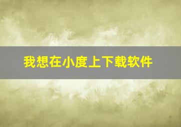 我想在小度上下载软件