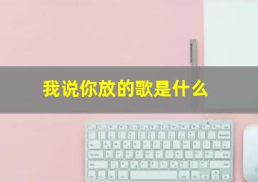 我说你放的歌是什么