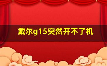 戴尔g15突然开不了机